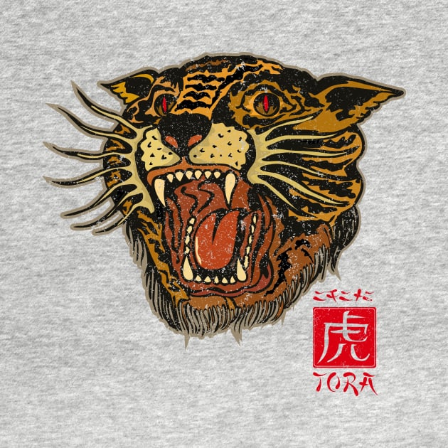 Japanese New year of the Tiger. Tattoo style by BOEC Gear